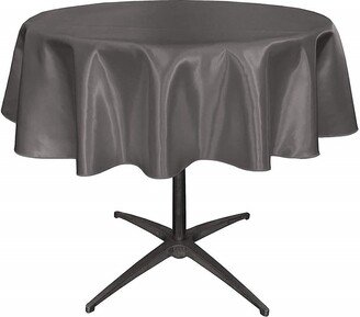 Bridal Satin Table Overlay, For Small Coffee | Charcoal, Round Choose