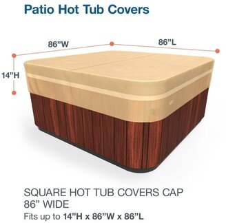 Budge Water-Resistant OutdoorSquare Hot Tub Cover, All-Seasons, Nutmeg, Multiple Sizes