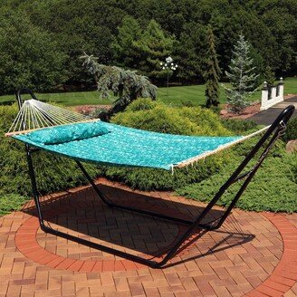 Sunnydaze Decor Sunnydaze Spreader Bar Hammock - Cool Blue Tropics