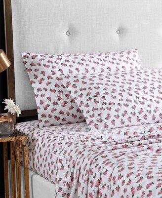 Teeny Tiny Roses Cotton Percale 4 Piece Sheet Set, King