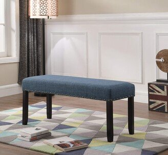 Biony Fabric Dining Bench with Nailhead Trim