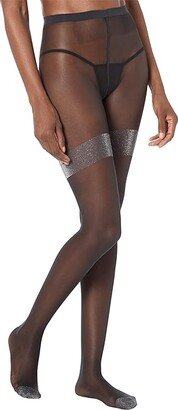 Metallic Tights (Black/Silver) Hose