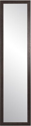 BrandtWorks Textured Expresso Farmhouse Slim Floor Mirror - dark brown wood