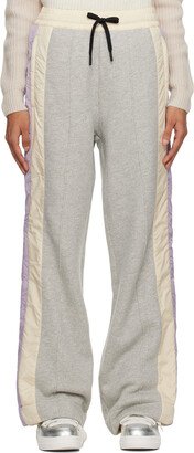 Gray Paneled Lounge Pants