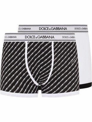 Set Of Two Logo-Tape Cotton Boxers