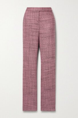 Net Sustain Wool-tweed Straight-leg Pants - Pink