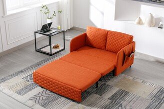 IGEMAN Convertible Sleeper Sofa Bed with Pull Out Bed, Orange