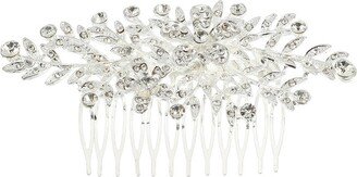 Unique Bargains Women's Rhinestone Hair Bride Wedding Comb 1 Pc Silver Tone 4.33x2.36