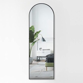 IGEMAN 65'x 22 Arched-Top Full Body Mirror, Full Length Mirror with Aluminum Alloy Frame with Stand on the Back