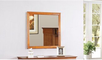 Anabelle Oak Mirror - 38H X 38W X 1D