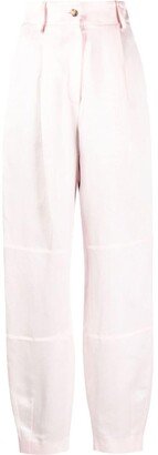 The Mannei Volterra high-waisted satin trousers