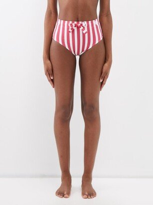 Samba Encanta Striped High-rise Bikini Briefs