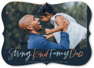 Father's Day Cards: Kind Words Dad Father's Day Card, Blue, 5X7, Matte, Signature Smooth Cardstock, Bracket