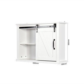 Tiramisubest Bathroom Wall Cabinet Storage Cabinet 27.16x7.8x19.68 inch