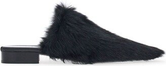 Fur Pointed-Toe Slippers