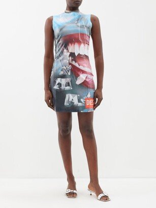 D-faces Face-print Jersey Mini Dress