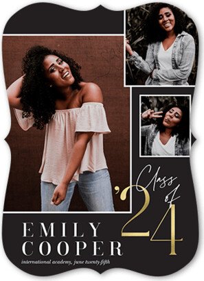 Graduation Announcements: Grand Generation Graduation Announcement, Black, 5X7, Matte, Signature Smooth Cardstock, Bracket