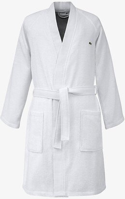 acoste Mens Blanc Defile Organic Cotton Bathrobe