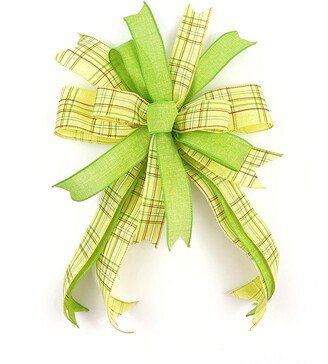 Spring & Summer Wreath Or Lantern Bow, Year Round Outdoor Decorative Pre-Made Bow For Wreath, Accessory