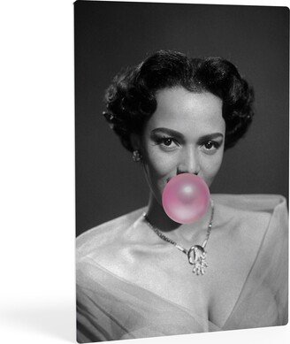 Beautiful Dorothy Dandridge Pink Bubble Gum Black & White Portrait African American Icon Metal Living Room Home Decor Christmas Gift