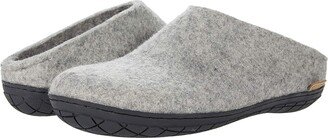 Glerups Wool Slip-On Rubber Outsole (Grey/Black Rubber) Shoes