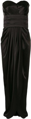 Draped Silk Evening Gown