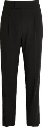 Wool Tapered-Leg Trousers