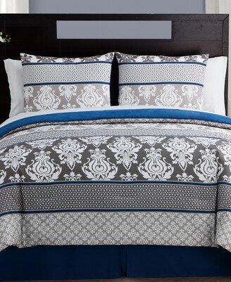 Closeout! Beckham 8-Pc. Queen Damask Comforter Set