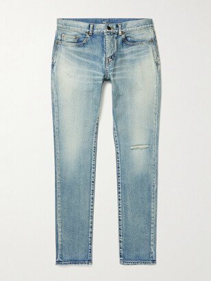 Skinny-Fit Distressed Jeans