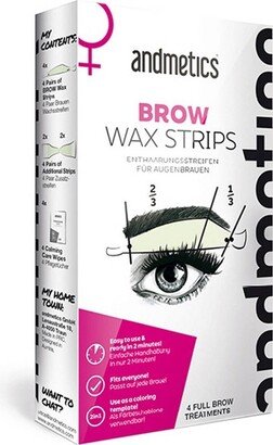 andmetics Brow Wax Strips for Women - 1.59oz
