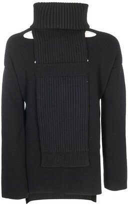 Ribbed Roll Neck Jumper-AB