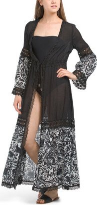 Kimono Lace Printed Cover-up for Women