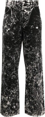 Graphic Printed Straight-Leg Pants