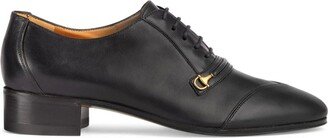 Half Horsebit leather Oxford shoes