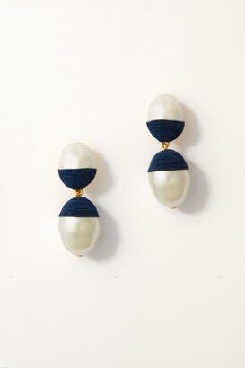 Tuckernuck Jewelry Navy and Pearl Nelle Earrings