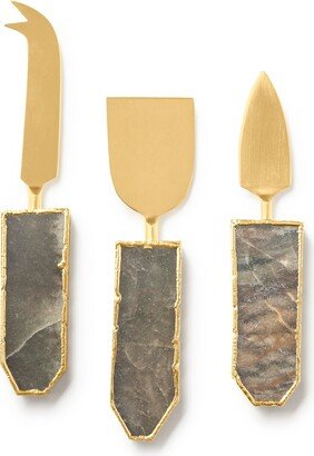 Gauri Kohli Brittany Agate Cheese Knives, Set of 3