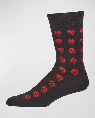 Men's Allover Skull Crew Socks