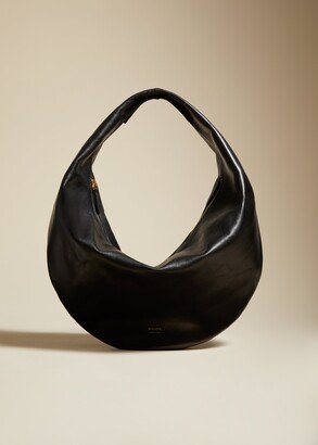 The Medium Olivia Hobo in Black Leather