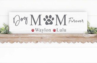 Dog Mom Gift | Custom Cat Adoption Sign New Pet Rescue Personalize With Your Pet's Names Choose Color +