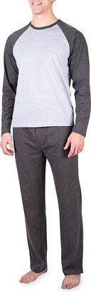 SLEEPHERO Heathered Colorblock T-Shirt & Pants Set