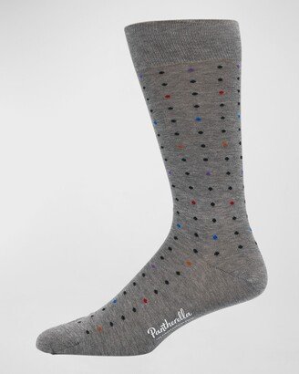 Men's Mini Spot Fil D'ecosse Cotton Crew Socks