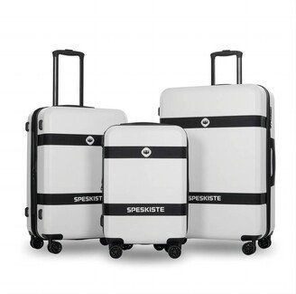 Sapphome 3 Piece Luggage Sets Expandable ABS+PC with Spinner Wheels Lightweight TSA Lock