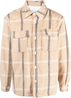 Family First Check-Pattern Wool-Blend Jacket