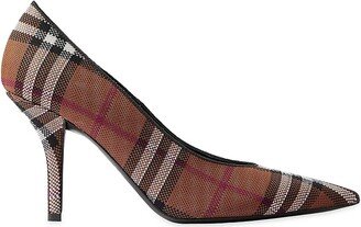 Ally 85MM Woven Check Pumps