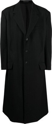 Single-Breasted Notched Wool Coat