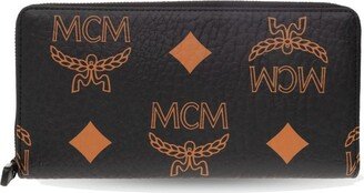 Monogrammed Zip-Around Continental Wallet