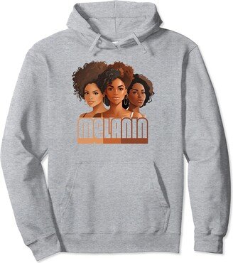 Merch By Melanin: Melanin Women Black Pride Afrocentric Pullover Hoodie