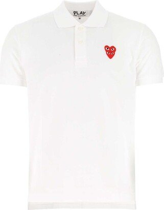 Double Heart Logo Patch Polo Shirt