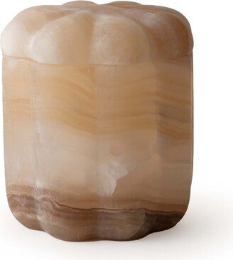 And Jacob Mongolfier High Alabaster Container - Yellow & Orange