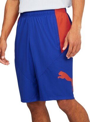 Men's 10 Moisture Wicking Training Cat Shorts - Royal/orange